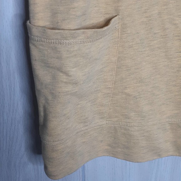 Soft Surrounding Hooded Sweatshirt Yellow Gray Pocket Size M/L - Picture 5 of 7